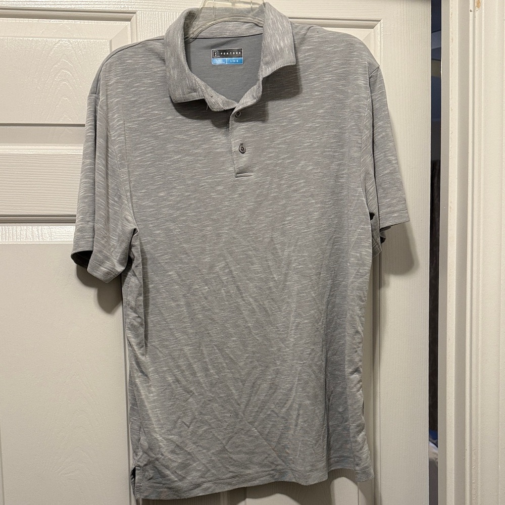 PGA tour Men's Heather Gray Polo Shirt